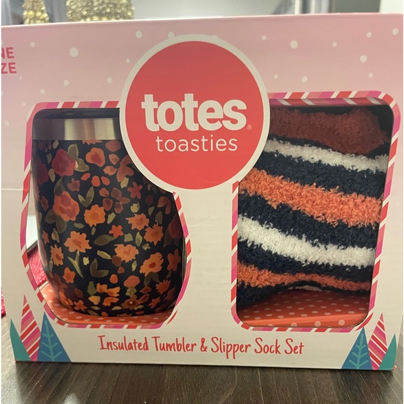 Totes Toasties Insulated Tumbler & Slipper Sock Set - Picture 1 of 5